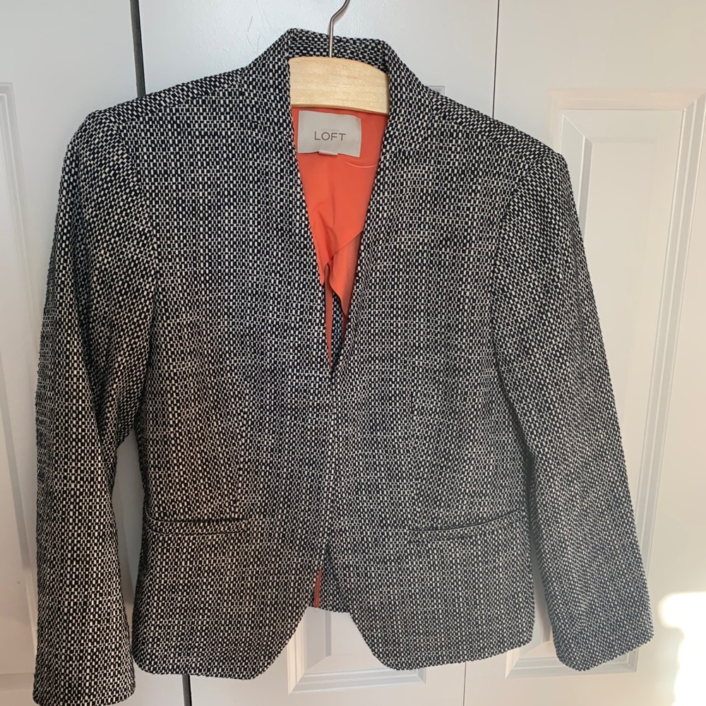 NWOT Loft Tweed Open front jacket